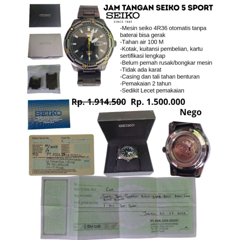 Jam Tangan Seiko 5 Sport ORI