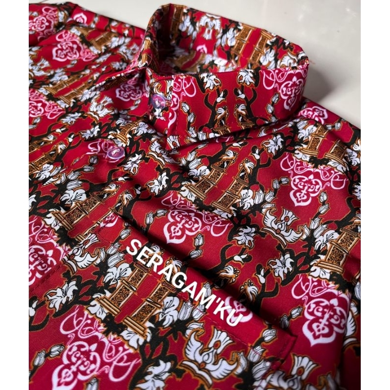 Batik SD Negeri/Baju Batik Sekolah SD/Batik SD Nasional/Batik SD Lengan Panjang-Lengan Pendek/Batik 