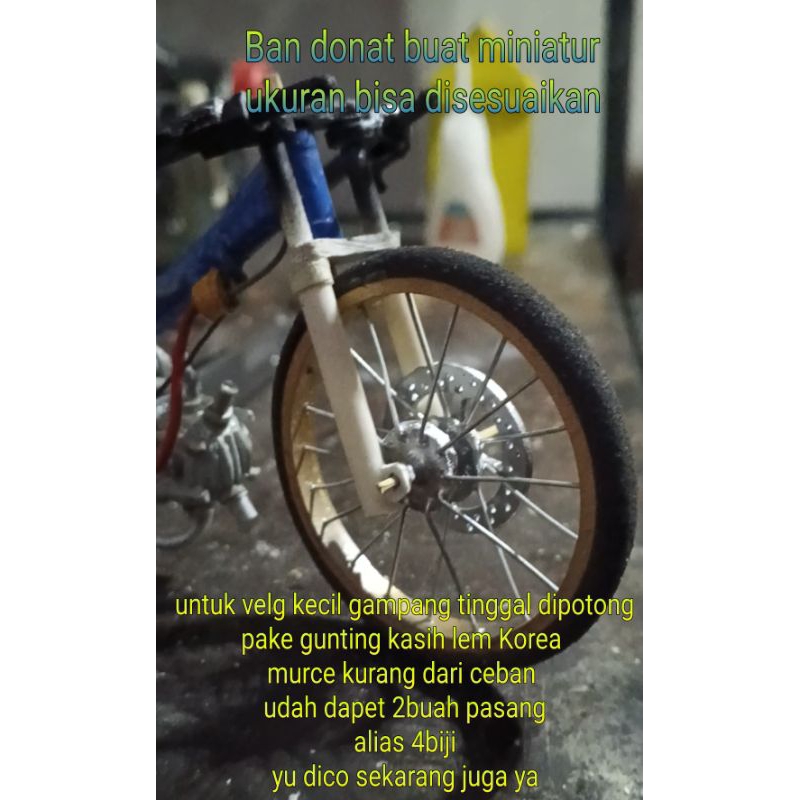 ban miniatur sepeda motor motip racing drag