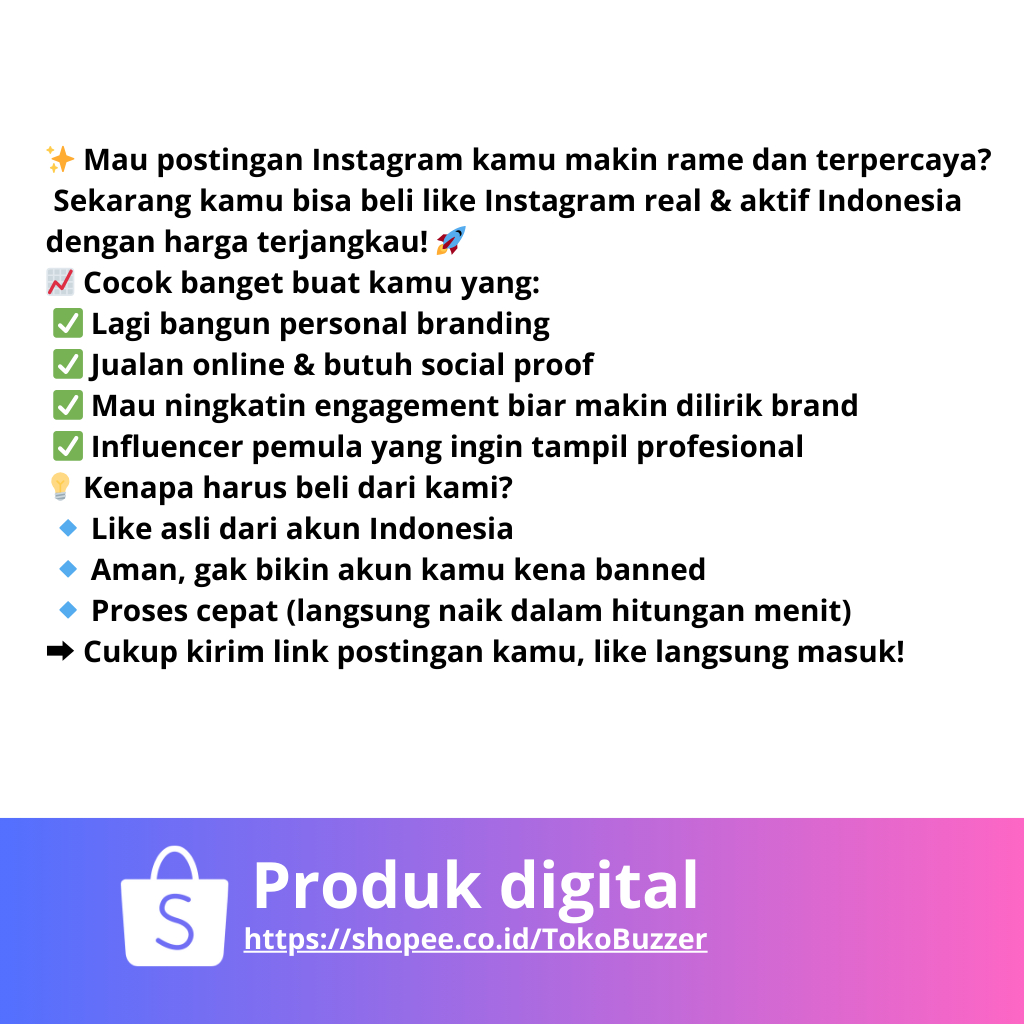 Jasa LIke IG Indonesia Feed Reels Meningkan Popularitas Tercepat dan Termurah di Indonesia