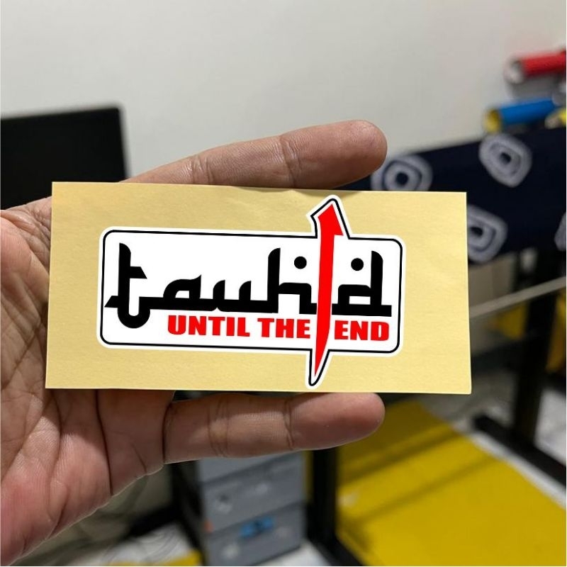 stiker tauhid, tauhid, stiker nyala, stiker hp, motor, stiker