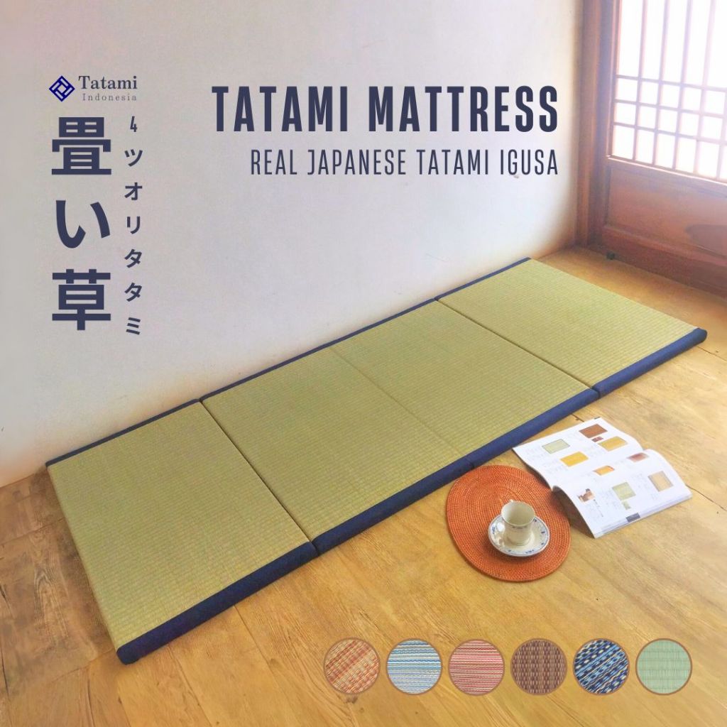 TATAMI LIPAT - Japanese Igusa Tatami Tikar Karpet Lampit Jepang Mat Matras Kasur Tatami Fold Mattres