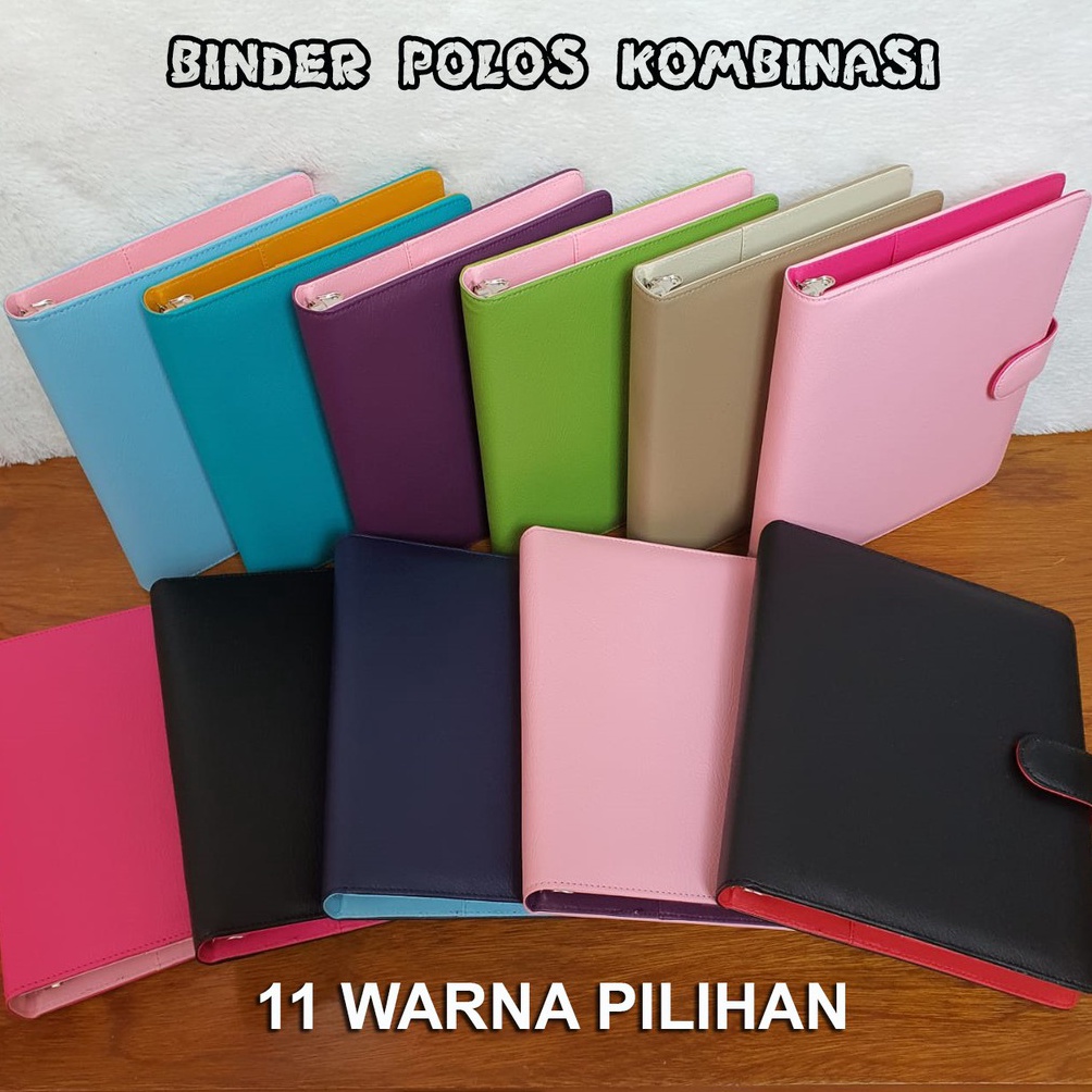 

KODE A7R BINDER KULIT JERUK POLOS KOMBINASI 12 WARNA PILIHAN A5 DAN B5