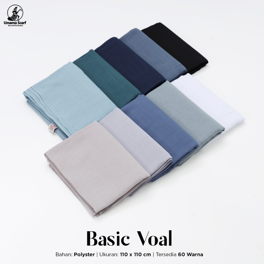 Penawaran Terbatas KianoQueen Basic Voal Umama Scarf Hijab/ Jilbab/ Kerudung Segi Empat 4 Polos