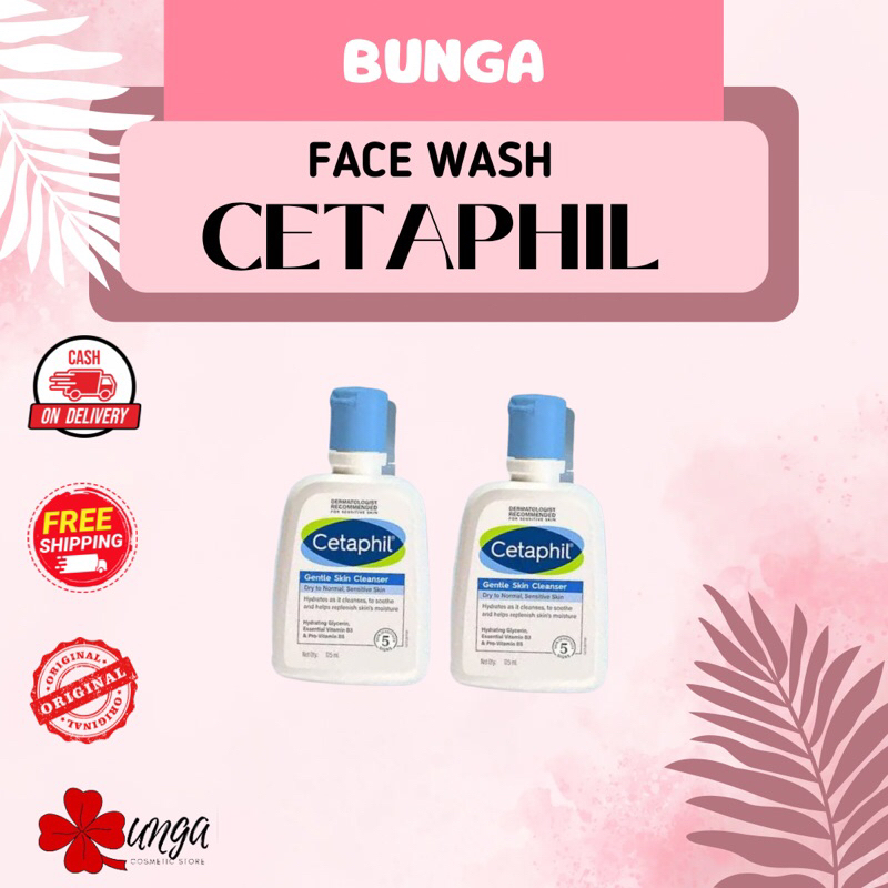 BUNGA-[125ML] Facial Wash Cetaphil Gentle Skin Cleanser/ Sabun Cuci Muka Cetaphil