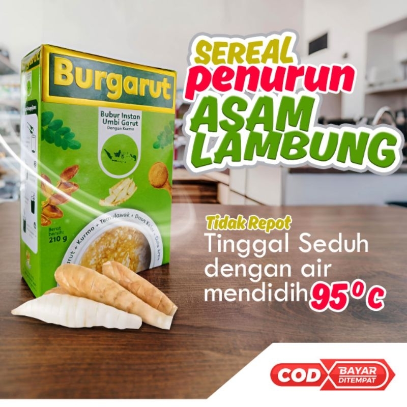 

BURGARUT Bubur Instan Umbi Garut Sereal Asam Lambung Maag Gerd Tukak Lambung Plus Temulawak