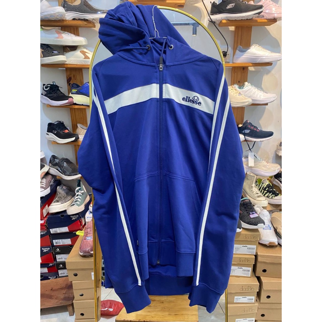 ELLESSE JAKET MEN UNISEX JACKET ZIPPER ORIGINAL COD PRIA DAN WANITA BLUE