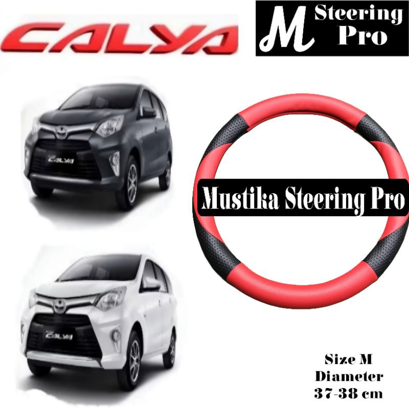 Sarung Stir Mobil Toyota Calya, Cover Stir Mobil Calya, Sarung Stir Minibus.