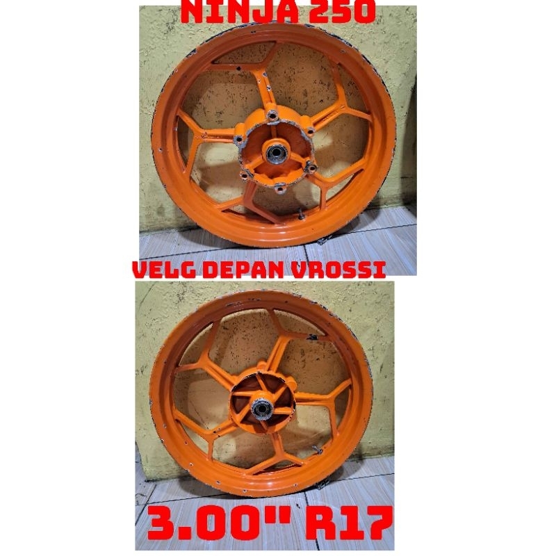 velg depan ninja 250 r uk 300 ring 17 rossi palang y model fi