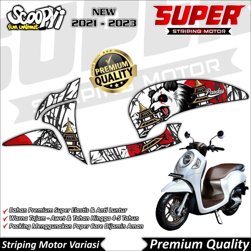 Stiker Scoopy New 2021 - 2022 Anti Luntur keren Striping Scoopy New 2021 - 2022 Striping Honda Scoop