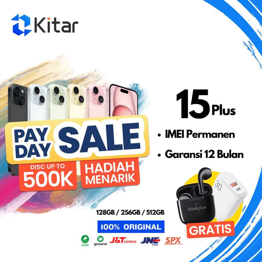 iPhone 15 Plus ex iBox Beacukai IMEI Permanen Garansi 12 Bln 100% Original Second iPhone FULLSET 128