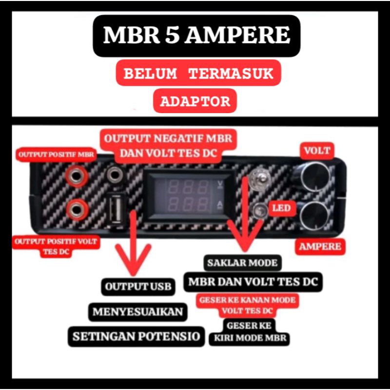 Power Supply Mbr 12 Ampere 5 Ampere 24 Volt Alat Service Hp/Laptop Penghancuran Short Circuit Short