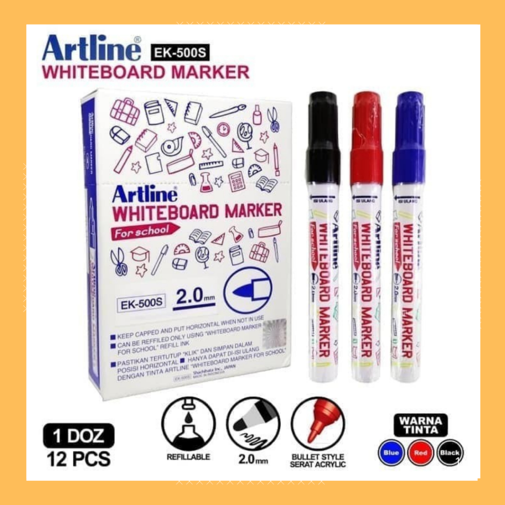 

ARTLINE Spidol papan tulis whiteboard bisa di hapus EK-500S ( Pcs )