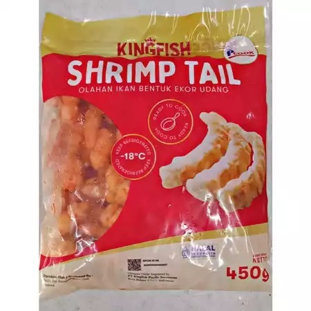 

KINGFISH Shrimp Tail Mini 450 Gram - Olahan Ikan Bentuk Ekor Udang
