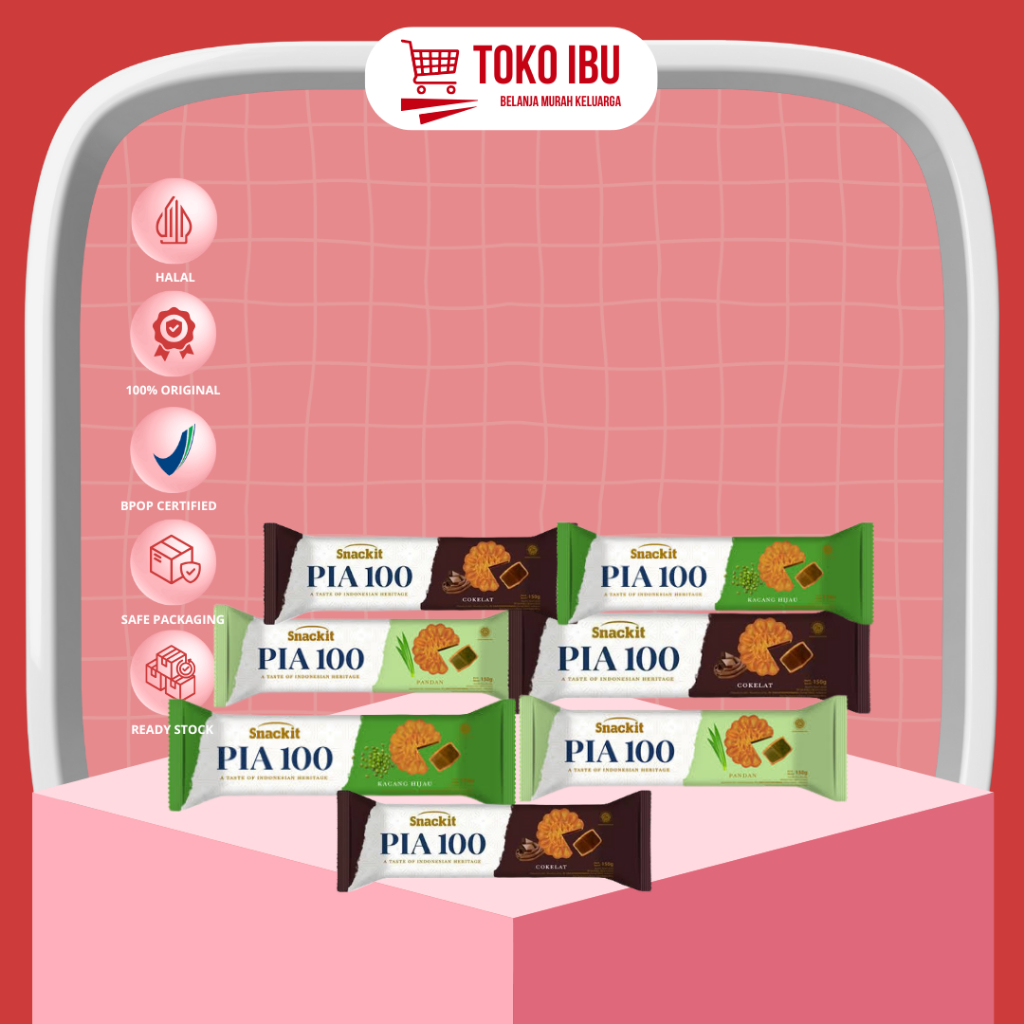 

Snackit PIA 100 Kacang Hijau | Pandan | Cokelat