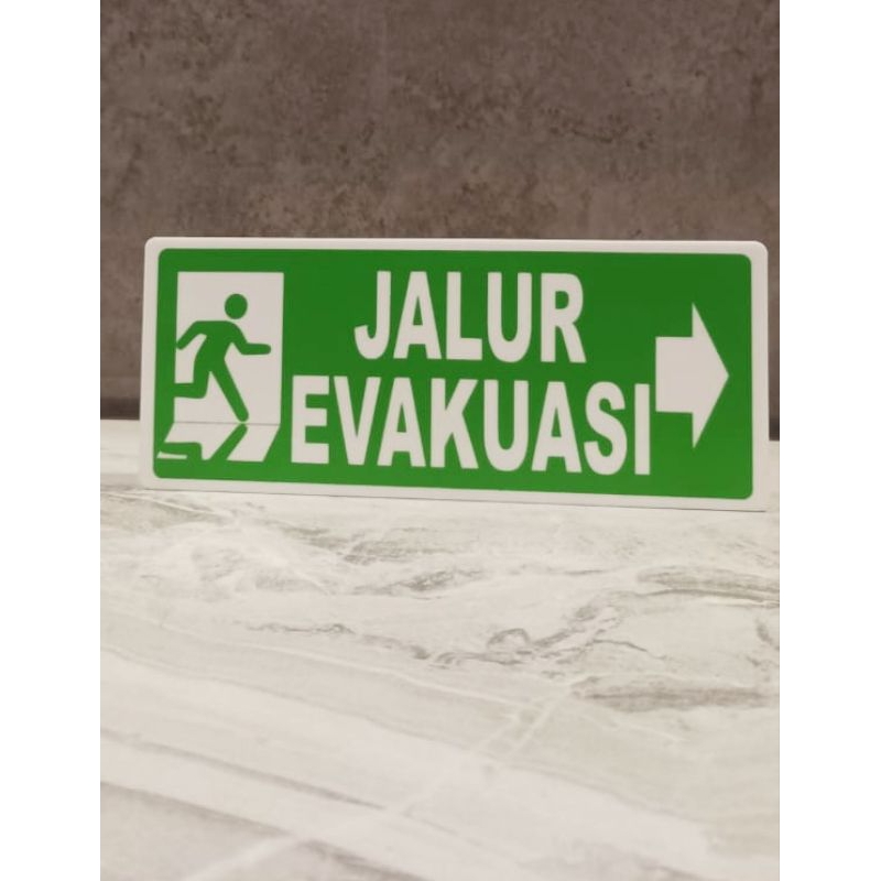 

Sign label " JALUR EVAKUASI" Sign Board Acrylic