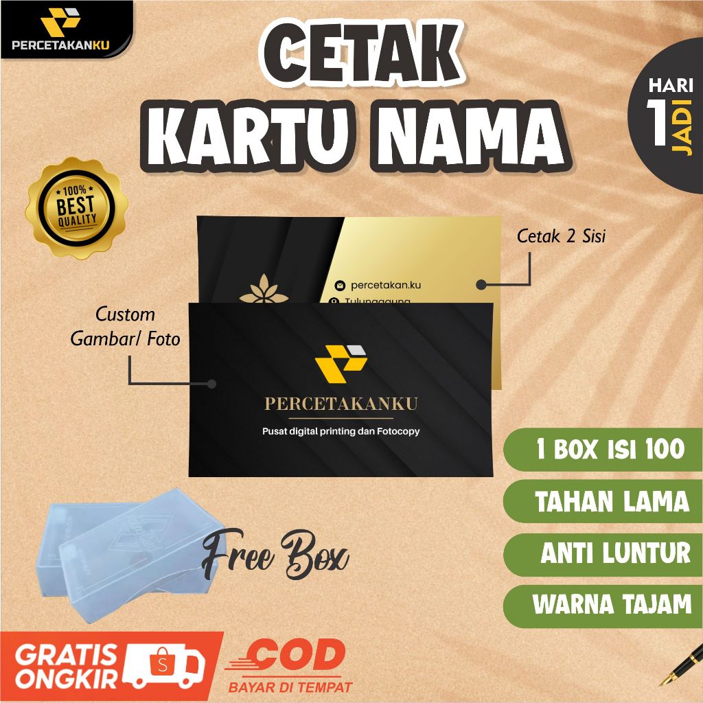 

CETAK KARTU NAMA CUSTOM TERMURAH ARTPAPER ISI 100 PCS
