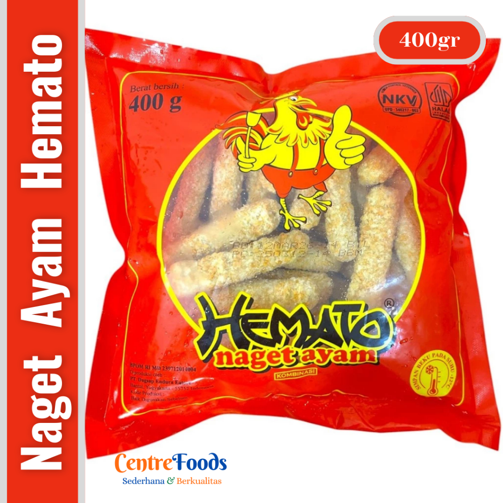 

Naget Stik Ayam - Nugget Stick HEMATO | 400gr [ Harga Per BKS ]