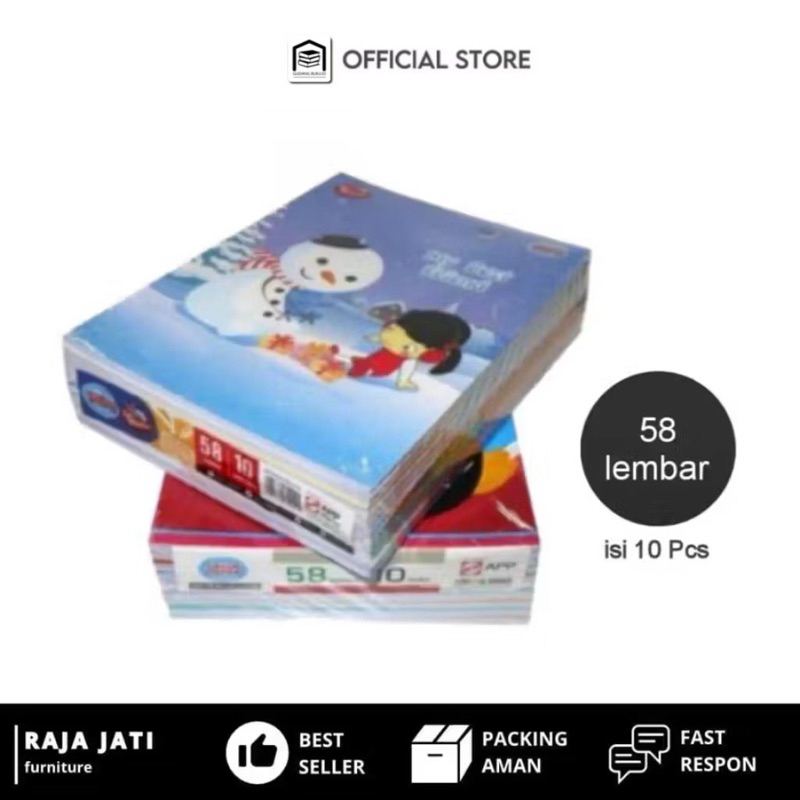 

Buku Tulis SIDU Sinar Dunia 58 Lembar Pak isi 10 Buku