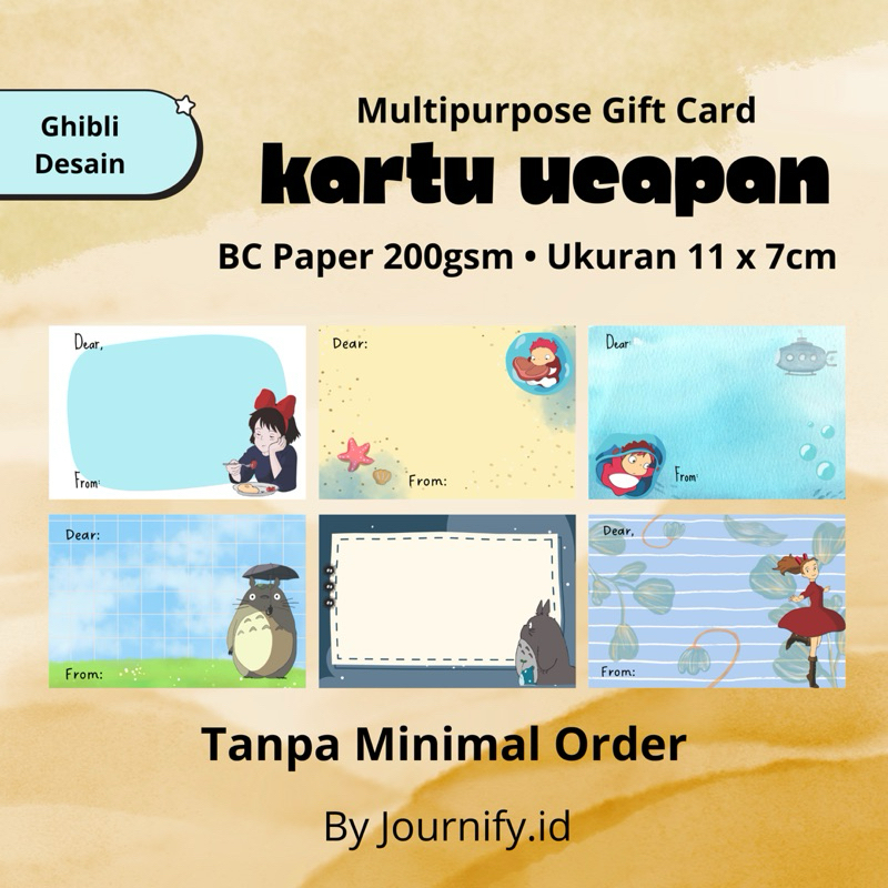 

Jou-Kartu Ucapan Studio Ghibli • Multipurpose Gift Card