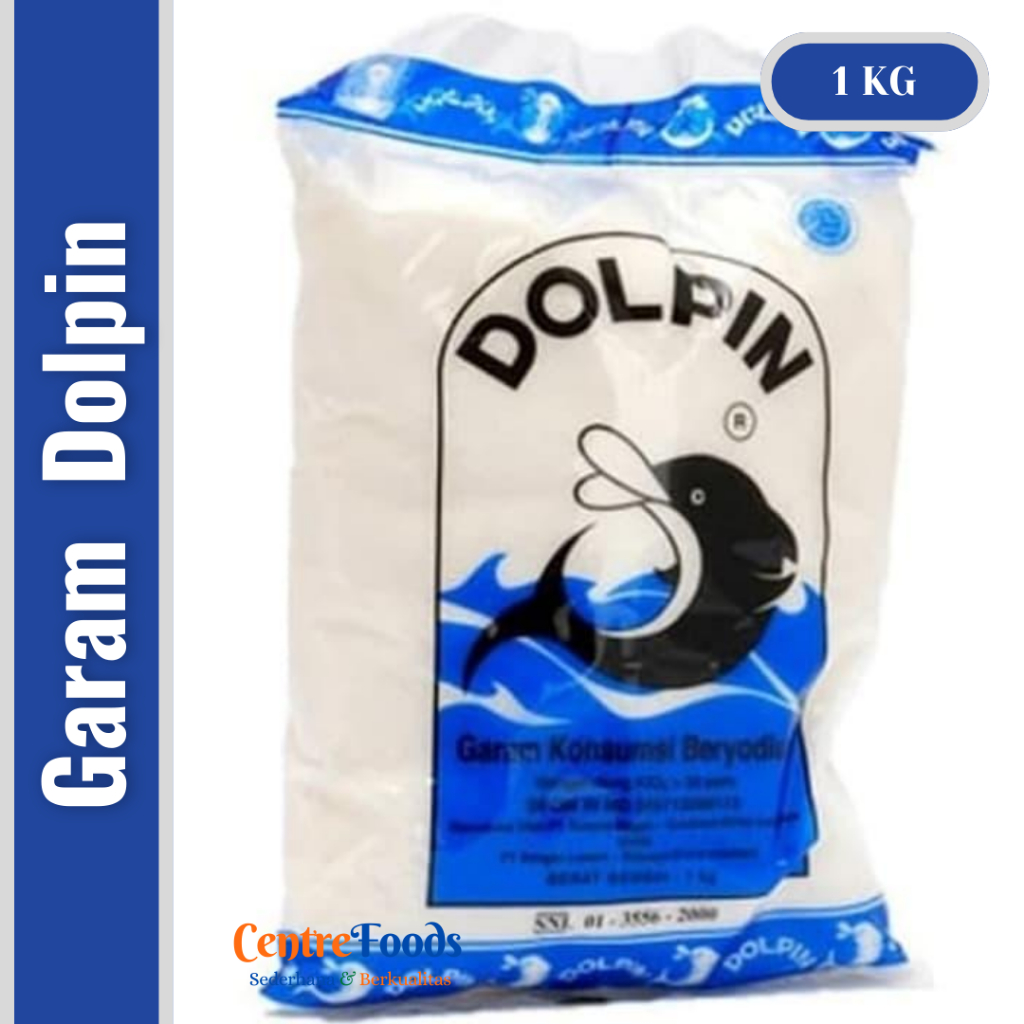 

Garam Konsumsi Beryodium - DOLPIN | 1 Kg [ Harga Per BKS ]