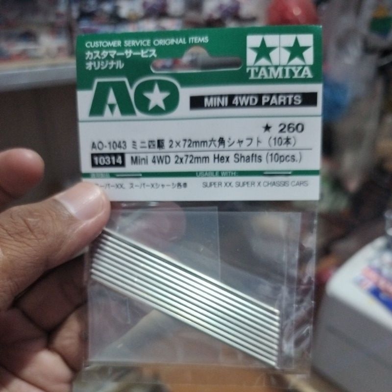 Tamiya 10314 As Roda Shaft 72mm Hex ( 10pcs )