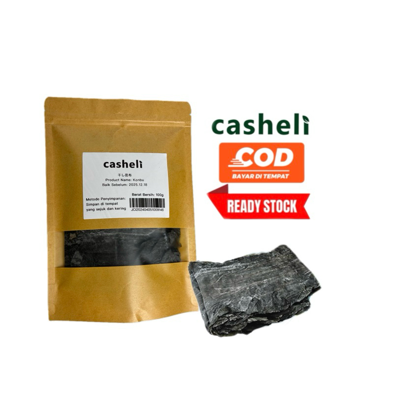 

casheli Rambut Laut Kering Dried Konbu Seaweed 50g