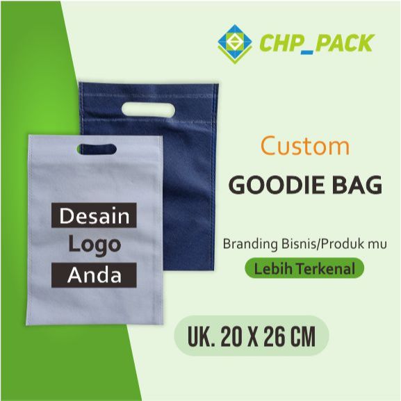 

Tas Goodie Bag 20x25CM FREE SABLON BERKUALITAS / Kantong Spunbond / Tas Spunbond / Tas Kain / Kantong Souvenir
