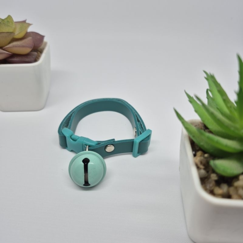 KALUNG ANABUL KALUNG KUCING BAHAN KULIT SINTESIS PREMIUM TEBAL HIJAU TOSCA