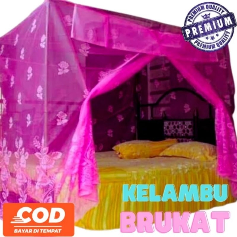 Burkat Kelambu Dewasa Bahan Tebal Kualitas Super Kelambu Tidur Anti Nyamuk