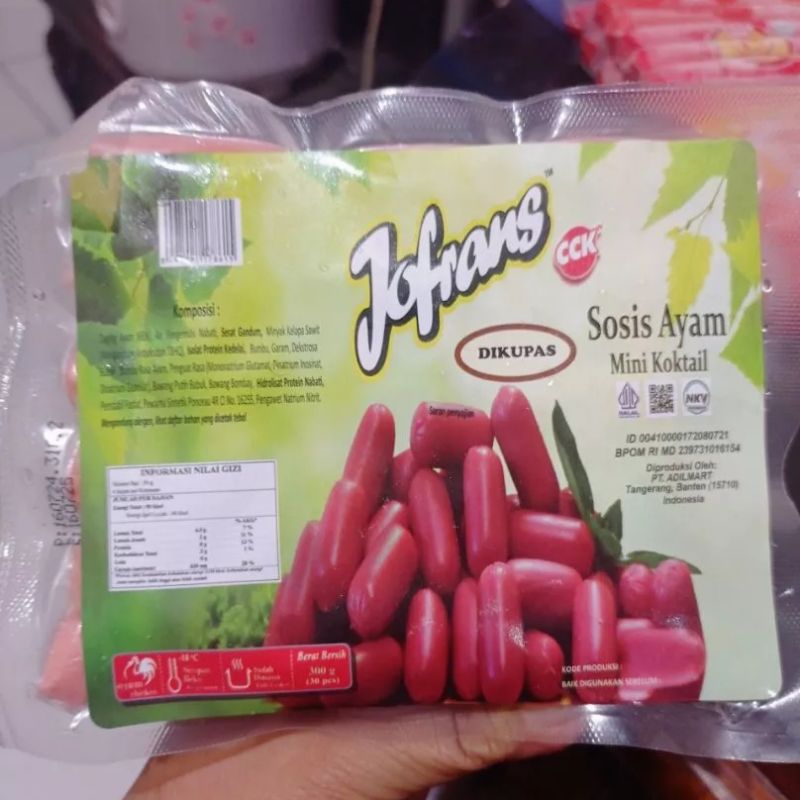 

JOFRANS Sosis Ayam Mini Cocktail Isi 30 kemasan 300gram