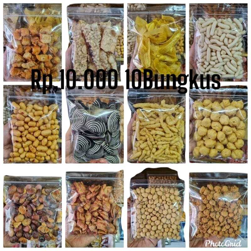 

aneka makanan ringan serbu serba 10.0000 10Bungkus/cemilan cemilan 5ribuan/cemilan murah