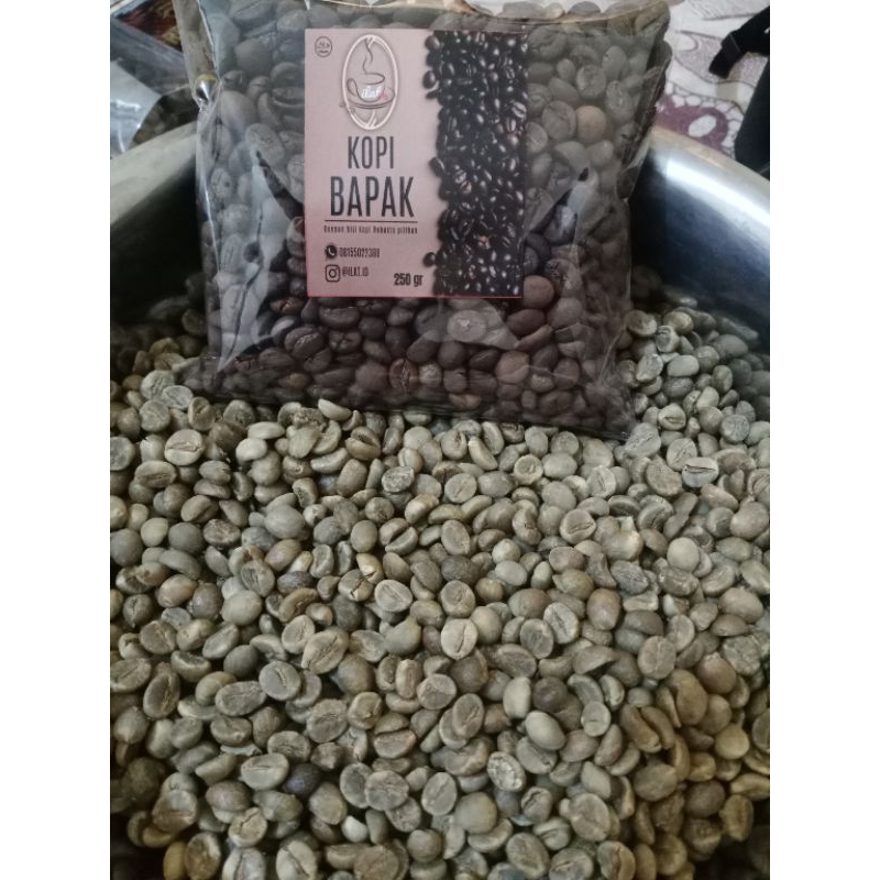 

Kopi Robusta bubuk, biji roasting, biji mentah