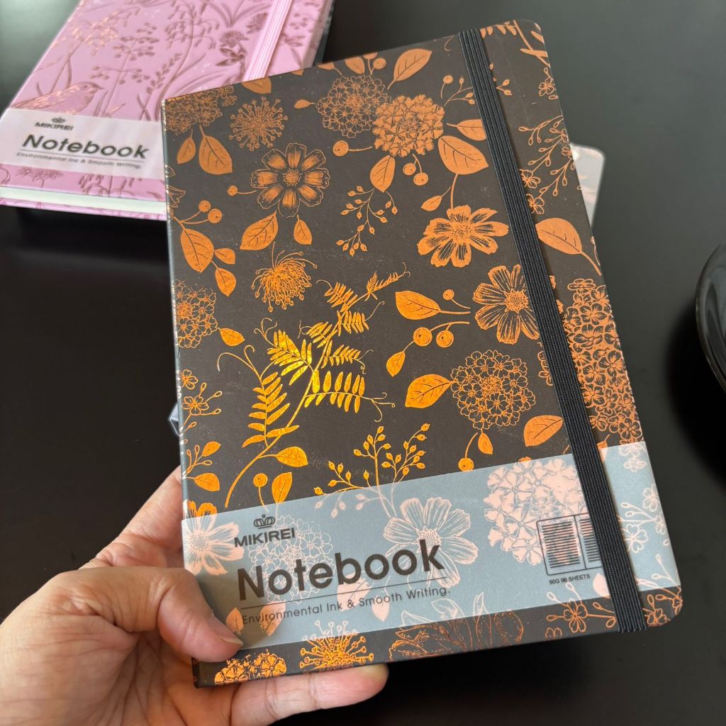 

A5 Mikirei Notebook Gambar Kupu-Kupu dan Bunga Gold Edition | Simple KOrean Diary Notebook