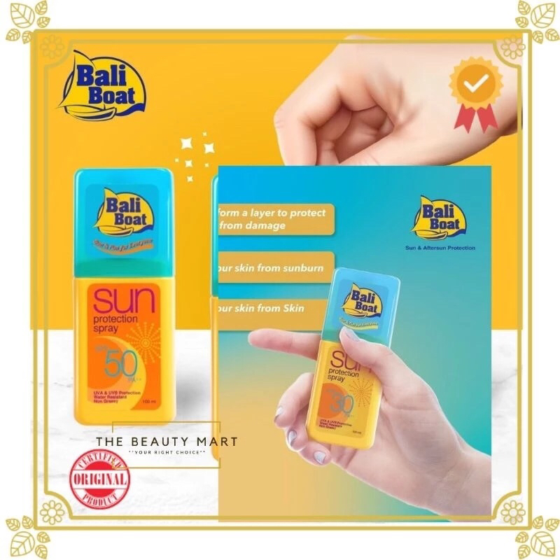 Herborist Bali Boat Sun Protection Spray SPF 50PA++ 100ml | Bali Boat Sun Spray