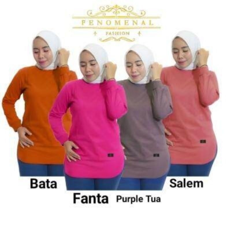 kaos wanita lengan panjang kaos wanita basic tunik kaos tunik polos wanita kaos wanita polos