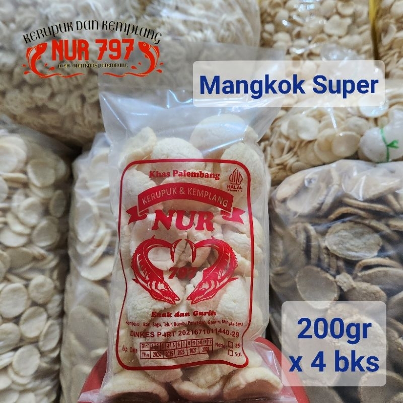 

MANGKOK SUPER 800 gram ikan tenggiri kerupuk dan kemplang NUR 797 khas palembang asli