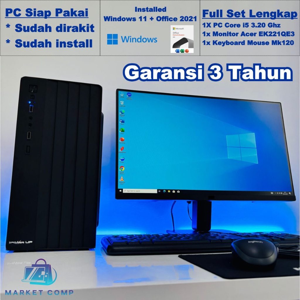 Full Set PC Core i5 Office • CPU Komputer Rakitan