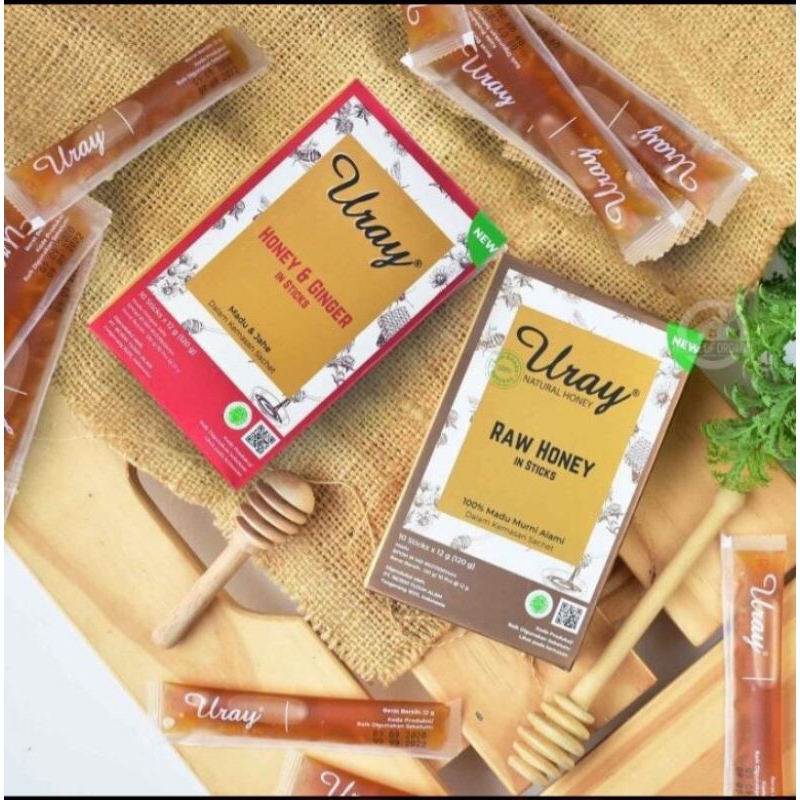 

madu uray pack 10 pcs | madu hitam raw 100% kualitas terbaik | exp 2028