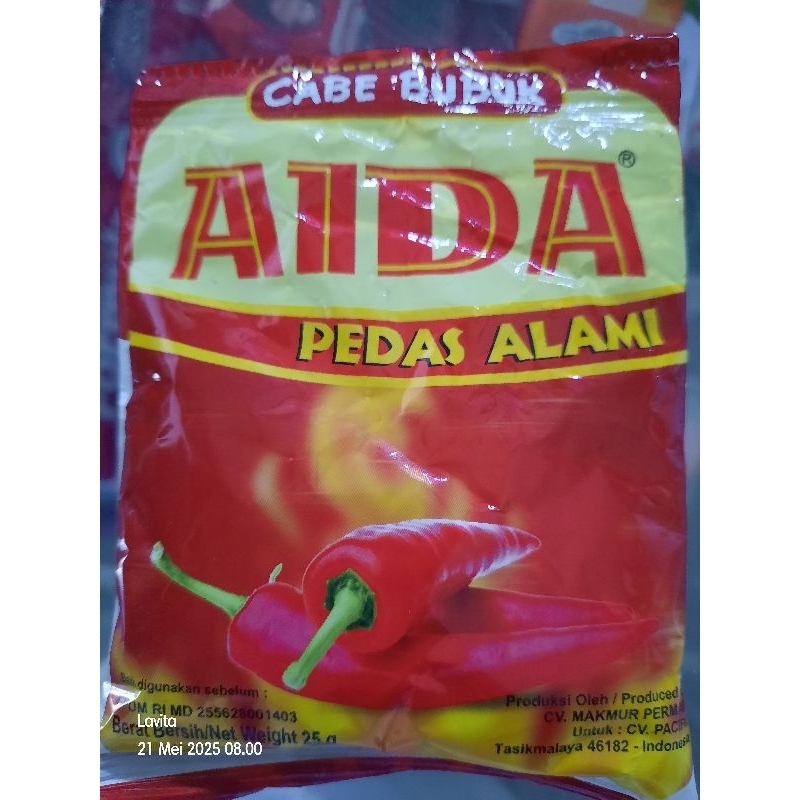 

Bubuk Cabe Aida 25gr