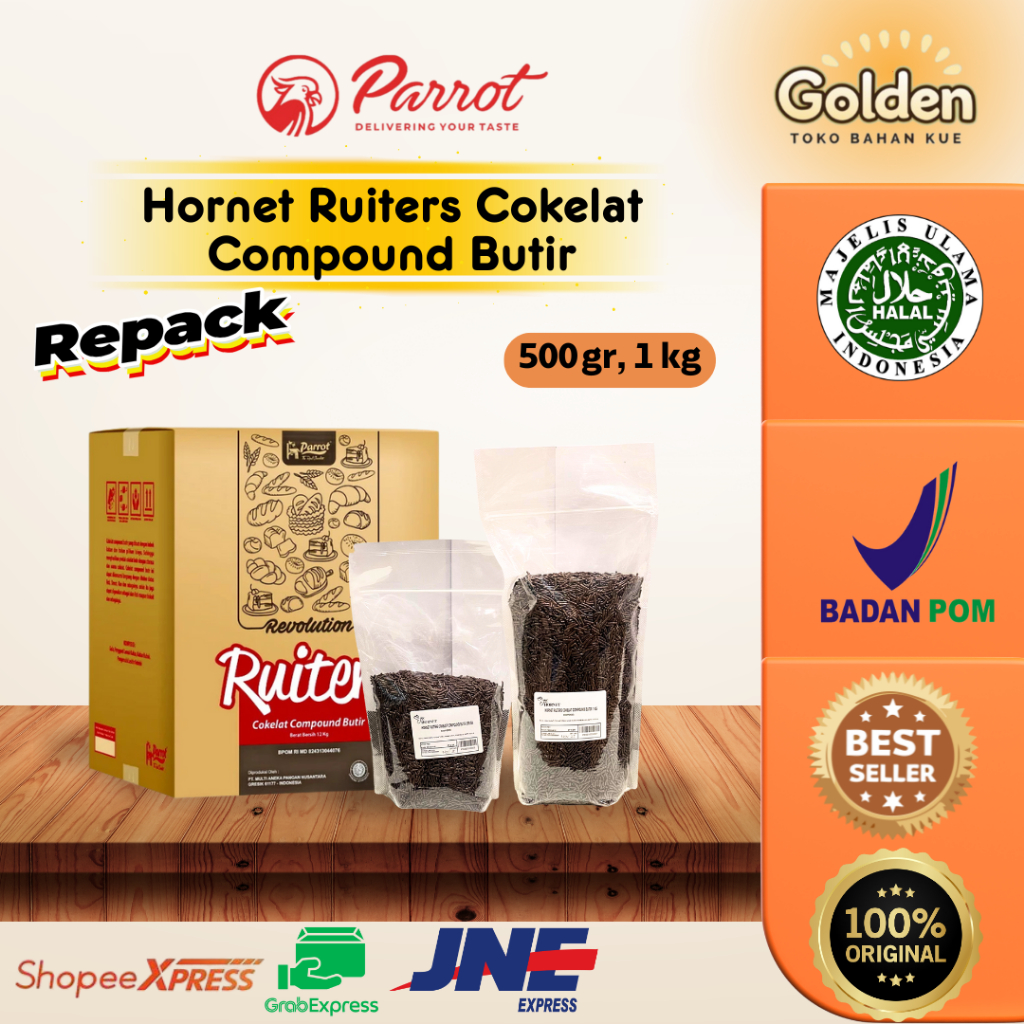 

Hornet Ruiters Cokelat Compound Butir 500 gr, 1 kg / Meses Repack Ruiters