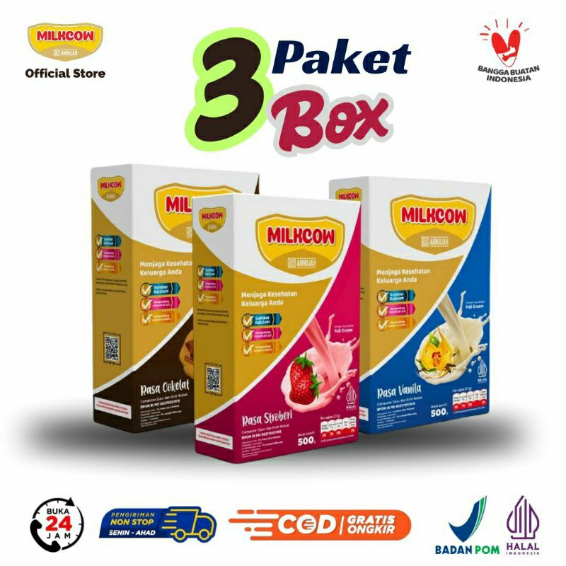 

Milkcow PAKET 3 Box Susu Penggemuk Weight Gain Fullcream Milk Penambah Nafsu Makan