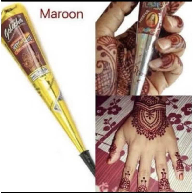 pacar kuku kutek hena golecha tangan hena halal bisa buat sholat warna maroon