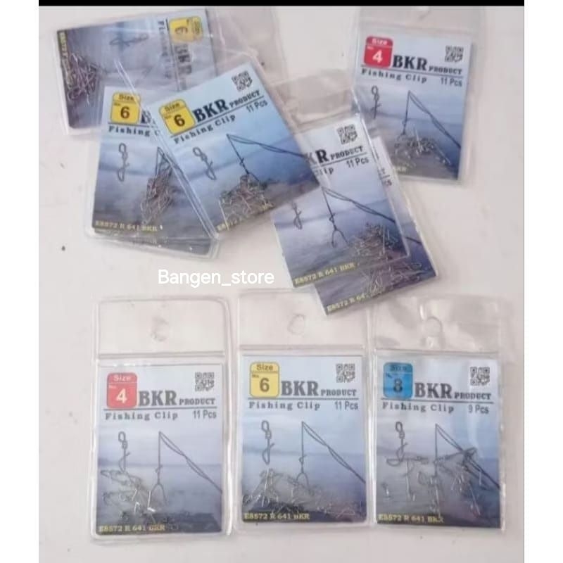 Peniti/penitik/paniti kail pancing fishing clip conector baja Asli BKR produk pindàd snap konector a