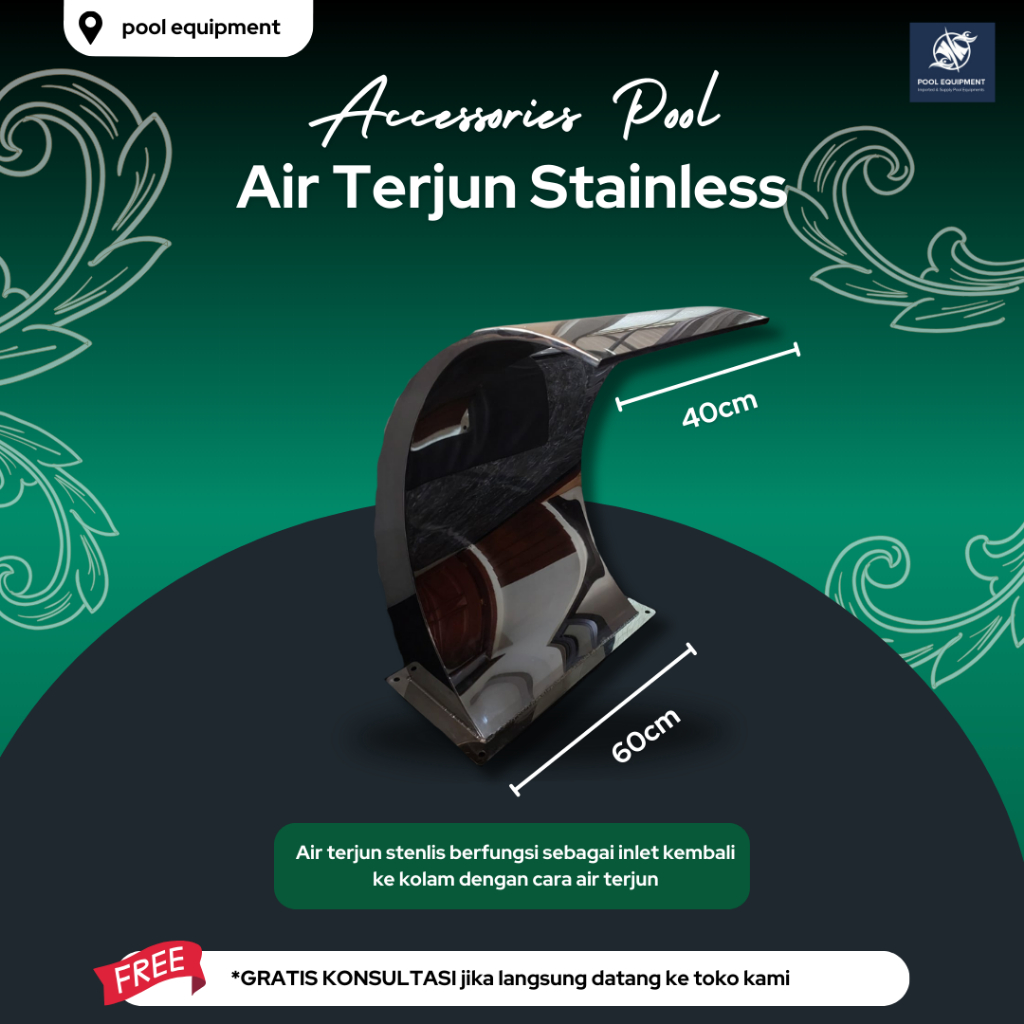Air Terjun Kolam Renang Stainless