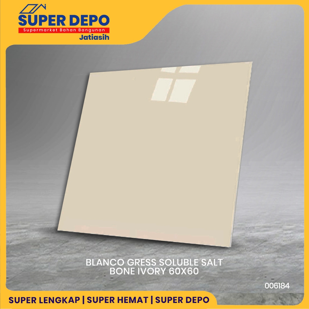 BLANCO GRESS SOLUBLE SALT BONE IVORY 60X60