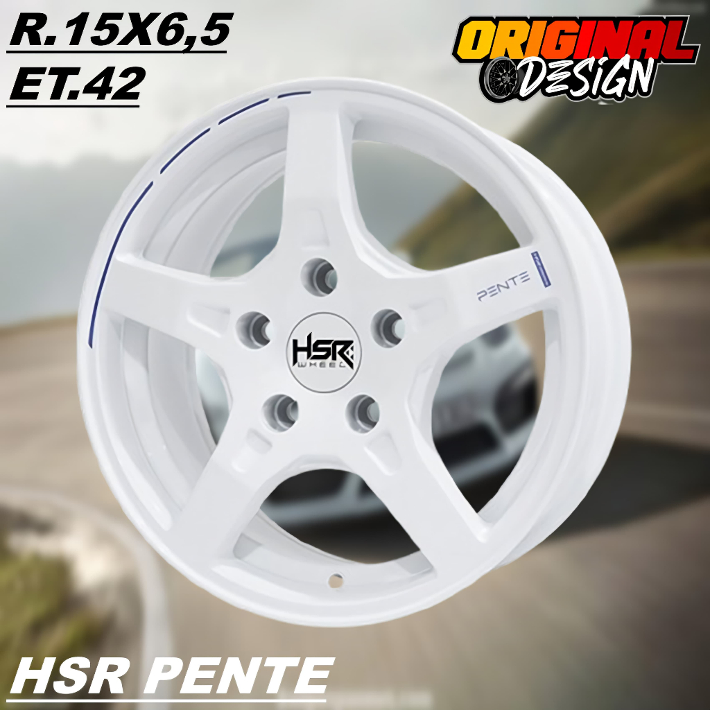Pelek Mobil HSR PENTE R15 Warna Putih INNOVA,ERTIGA,CARRY, Ring 15