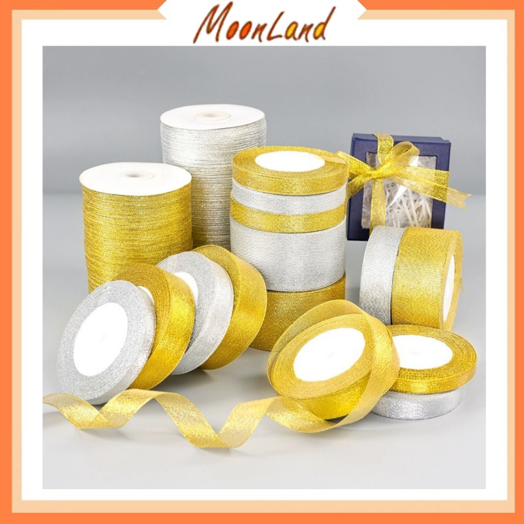 

Pita Metalik Glitter Gold & Silver Pita Emas Perak 4cm Pita Glitter Pita kado buket bunga