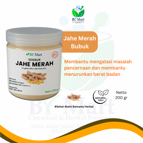 

BY KIMIA & HERBAL - Jahe Merah Bubuk / Jahe Merah Bubuk Tanpa Campuran (250gr) (500gr) (1kg) Obat Herbal Alami