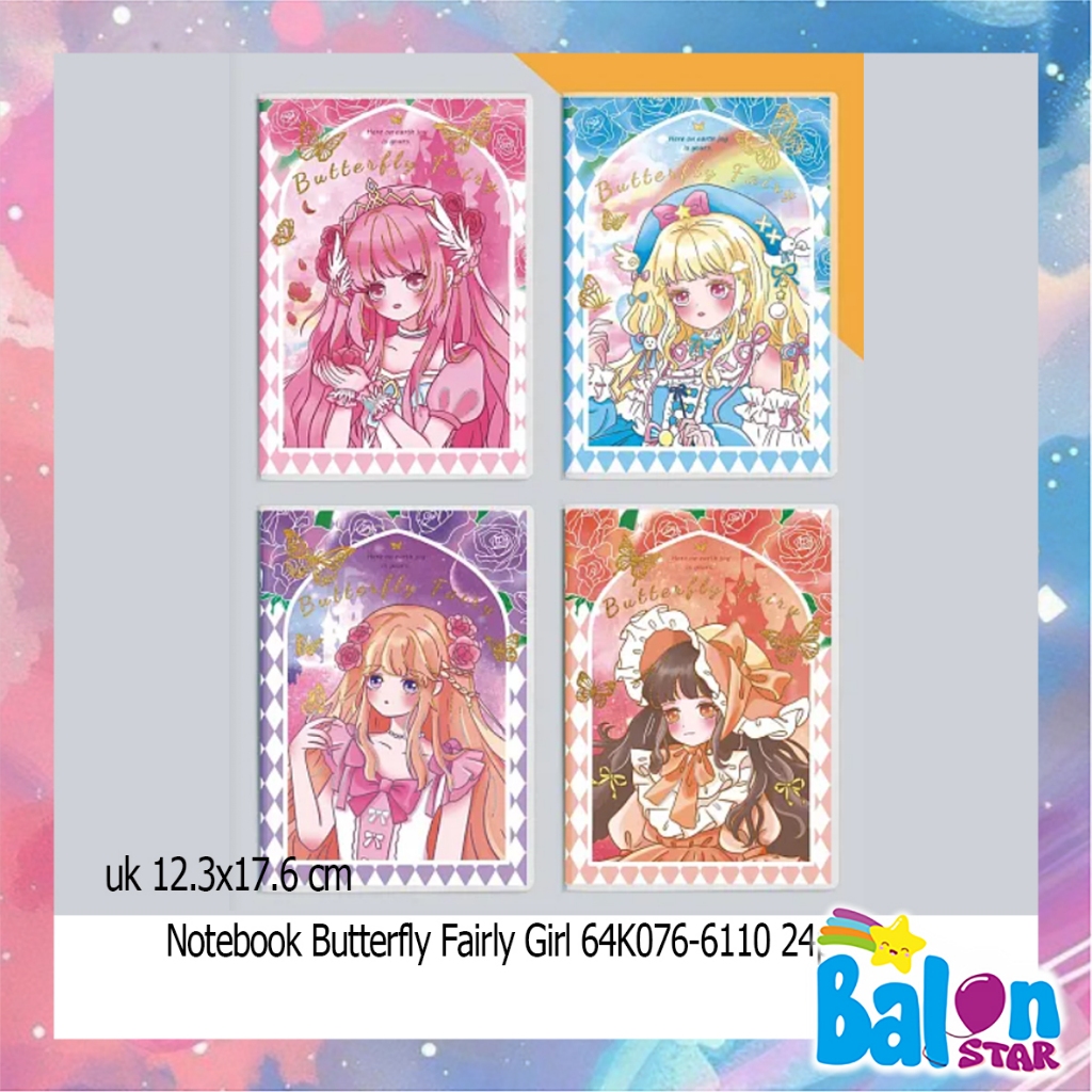 

Notebook Butterfly Fairly Girl, buku diary, notes, buku catatan harian, buku agenda
